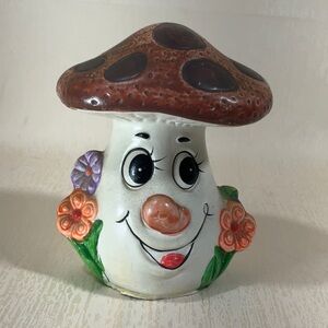 60’s Whimsical Ceramic Mushroom Bank